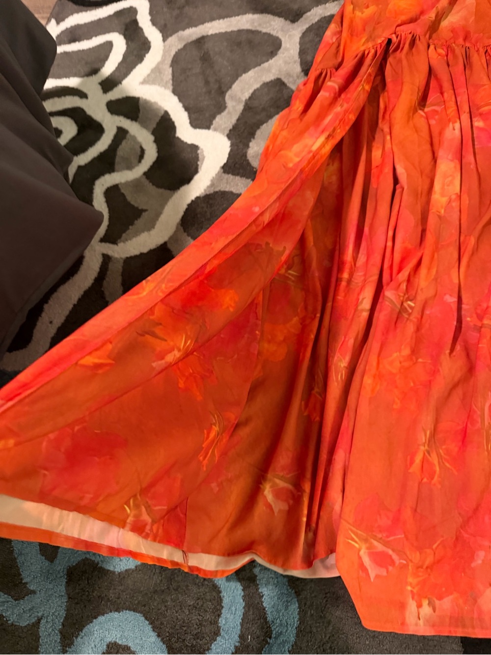 Peppermayo Eden Strapless Maxi Dress in Amber Orange Six 6 - Picture 10 of 12